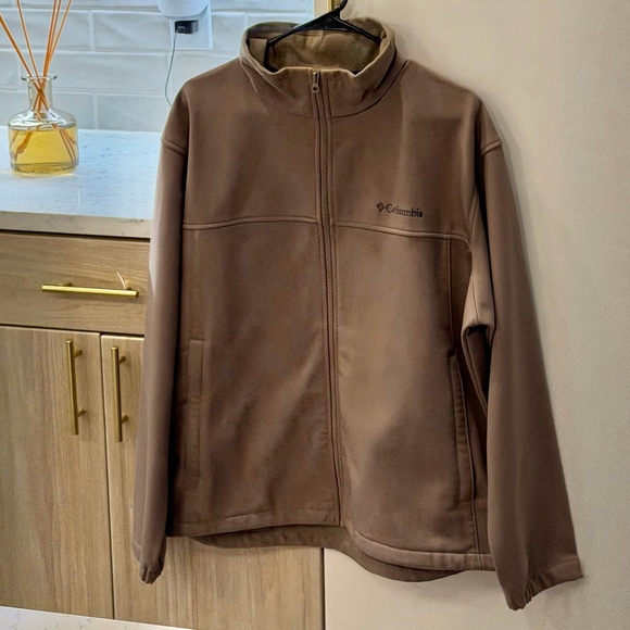 Columbia Men Tan Fleece Jacket